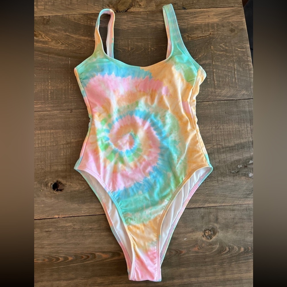 STONEY CLOVER X TARGET TIE DYE CHEEKY ONE-PIECE SWIMSUIT XS NWT